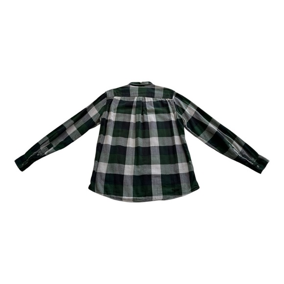 Eddie Bauer Checkered Green Button Down Long Sleeve Shirt - Size Large Tall - Picture 4 of 11